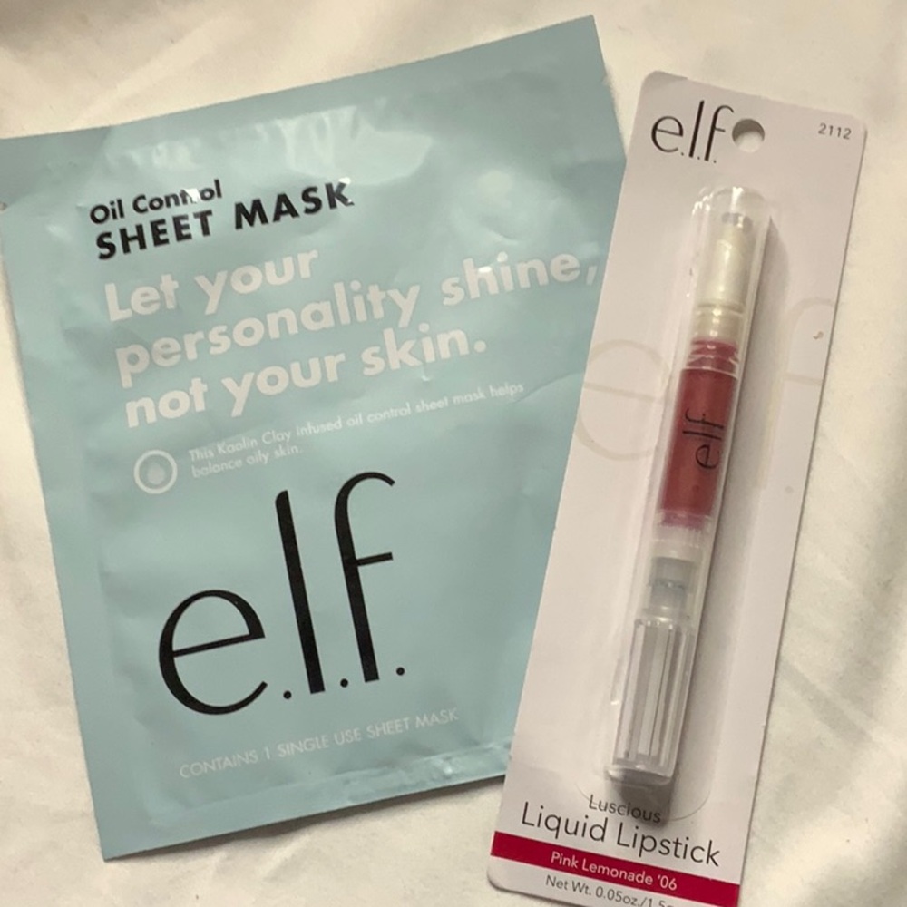 e.l.f. Oil Control Sheet Mask and Lipstick Set